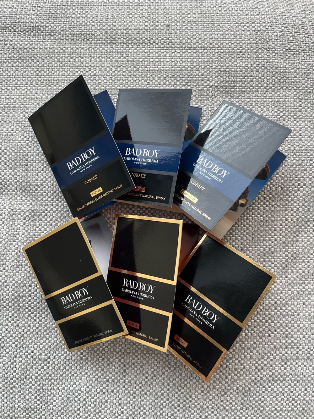 Set of 6/ Bad Boy by Carolina Herrera - Men's Fragrance